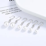 Sterling Silver Earrings for Women with CZ and Fidelma Pearls