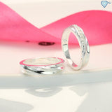 Elegant Sterling Silver Couple Ring