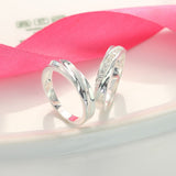 Elegant Sterling Silver Couple Ring